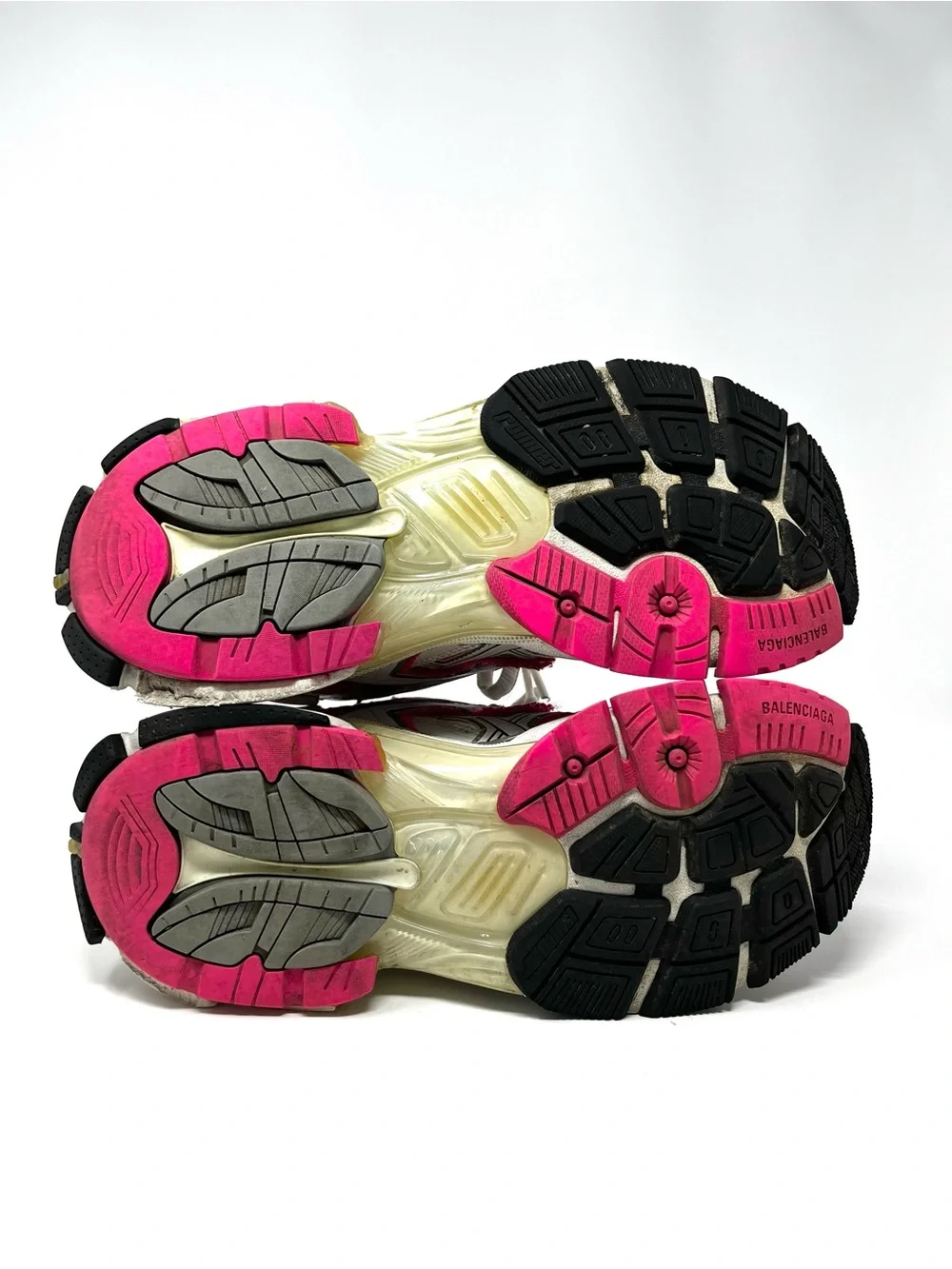 Authentic Balenciaga Womens Hot Pink White Runner Sneakers Shoes Chunky 40 10